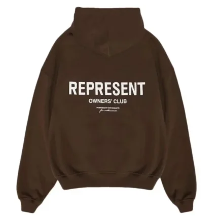 Represent Logo Brown Hoodie 1