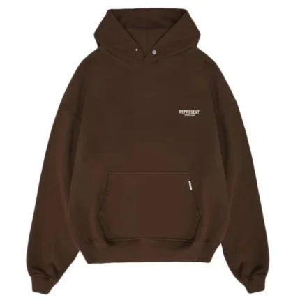 Represent Logo Brown Hoodie