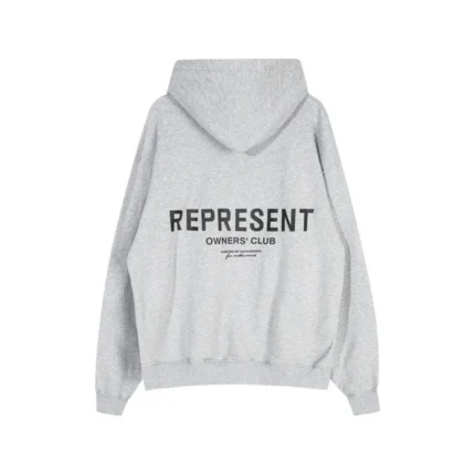 Represent Logo Grey Hoodie 1